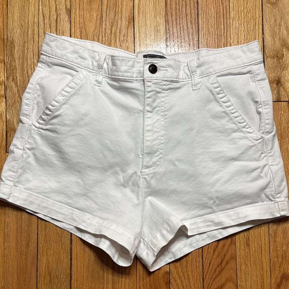 Abercrombie & Fitch Shorts Women's White High Waist Denim Shorts Women’s Size 10